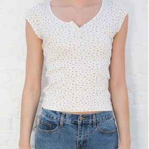 Zelly Long Eyelet Floral Top